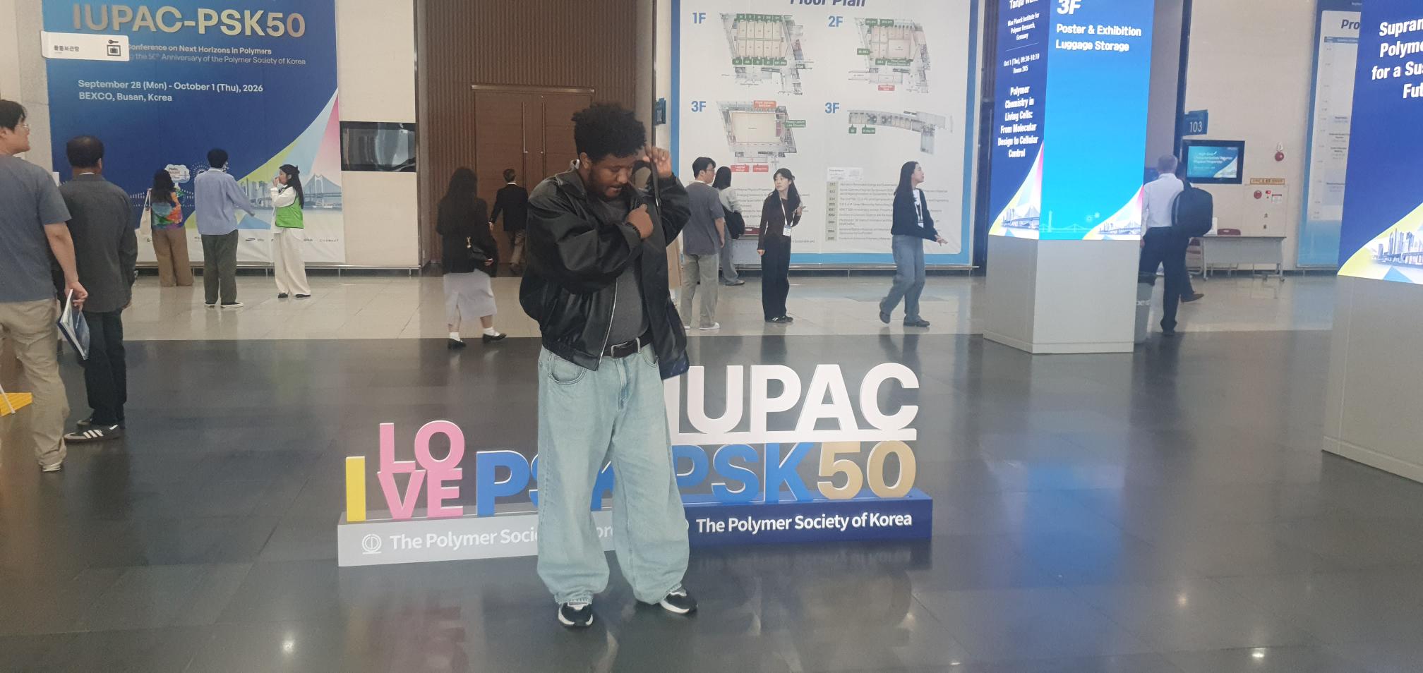At the International Conference on Next Horizons in Polymers at BEXCO in Busan, Korea
